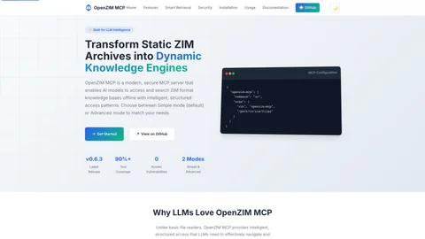 Screenshot of OpenZIM MCP Server